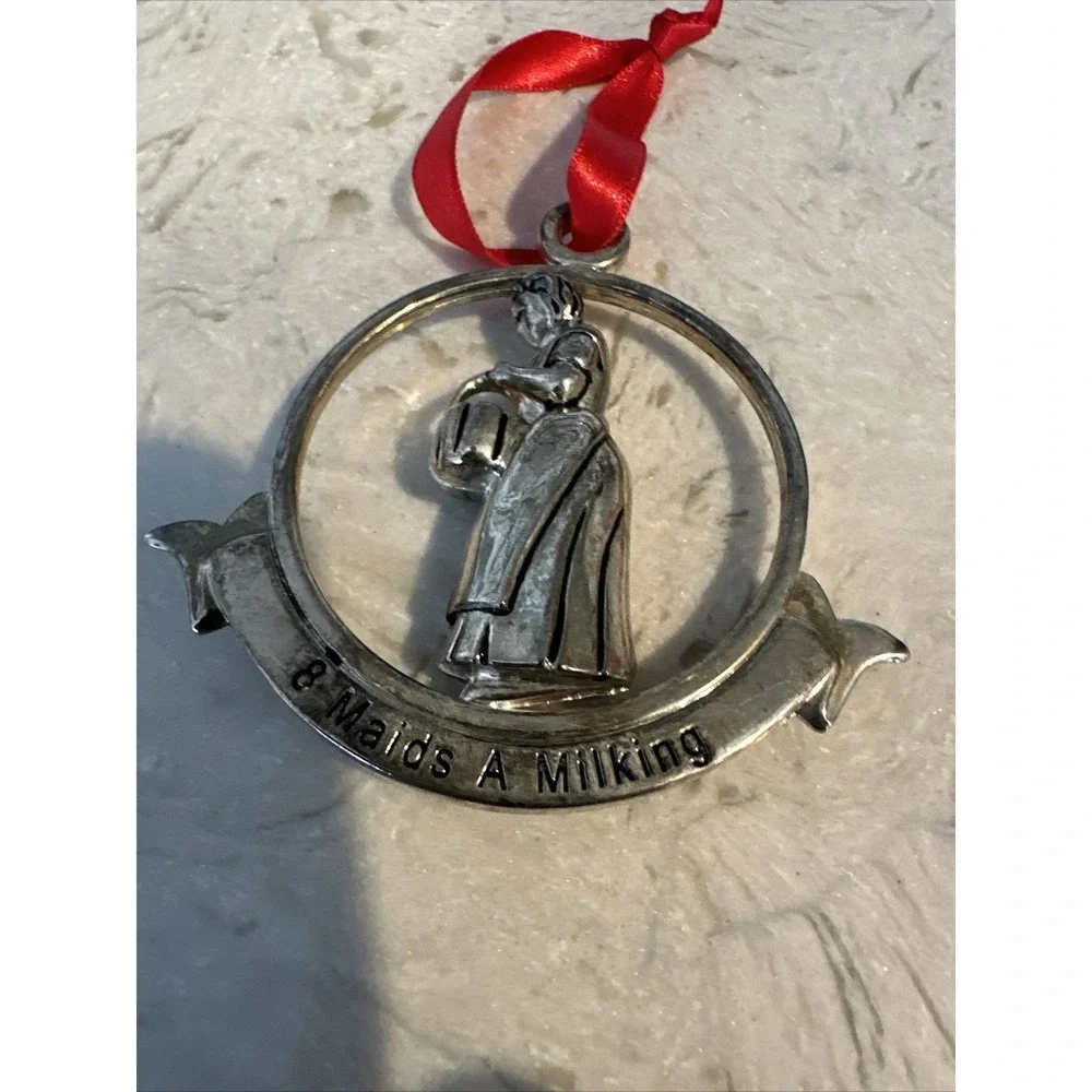 Godinger Silverplate  12 DAYS OF CHRISTMAS‎ 8 Maids A Milking 3 1/4